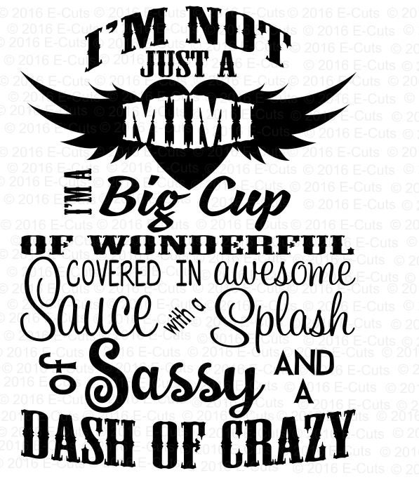 Mimi With Heart Wings SVG DXF Digital Download Vinyl Cut File JPEG Pr…