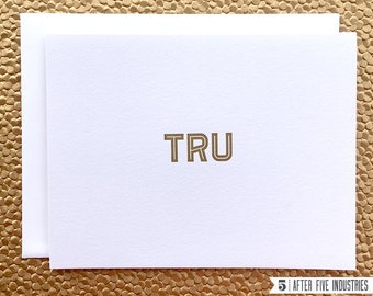 Tru — Letterpress Grußkarte