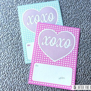 XOXO Valentine — Carte de vœux typographique