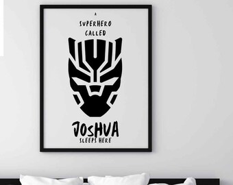 Kids Superhero Print | Neutral Superhero Wall Art | Printable Kids Room Decor | Avengers Kids Room Print | Superhero Illustration