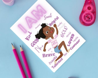 Black Girl Affirmations, Black Girl Affirmation Cards, Black Girl Affirmation Quotes, Affirmation Cards, Affirmations for black women
