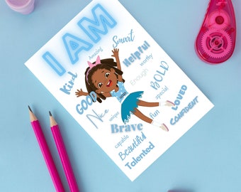 Black Girl Affirmations, Black Girl Affirmation Cards, Black Girl Affirmation Quotes, Affirmation Cards, Affirmations for black women