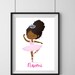 Personalized Ballerina Printable | Black Ballet | Nursery Art | Girls ...