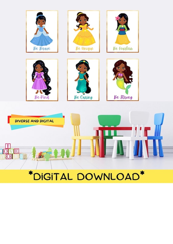 Black Girls Art Print Girl Printable Wall Art Princess - Etsy