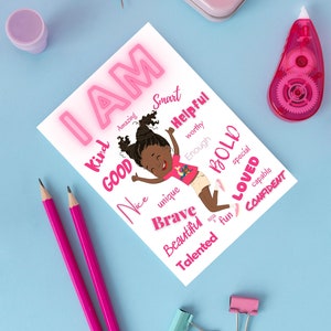 Black Girl Affirmationen, Black Girl Affirmation Karten, Black Girl Affirmation Quotes, Affirmationskarten, Affirmationen für schwarze Frauen