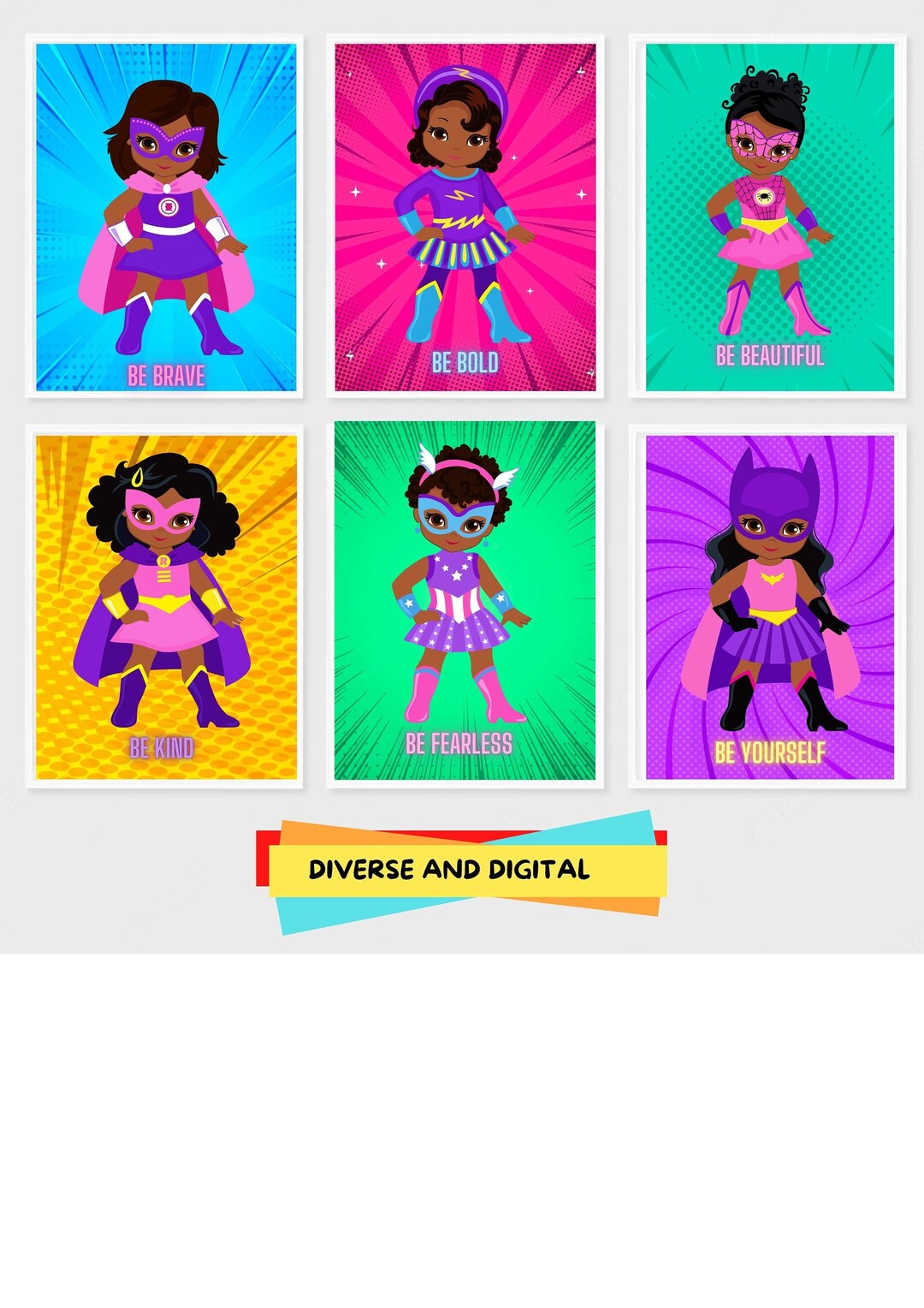 Black Girls Art Print | Girl Printable Wall Art | African American ...