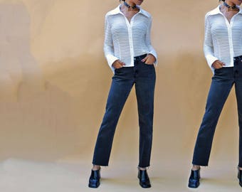 Bongo Jeans Skinny Jeans High Waisted Jeans Blue 80s Denim Cigarette Pants Ankle Colored MOM 90s Vintage Hipster Medium 30 10 Bongo Jeans Skinny Jeans High Waisted Jeans Blue 80s Denim Cigarette Pants Ankle Colored MOM 90s Vintage Hipster Medium 30 10