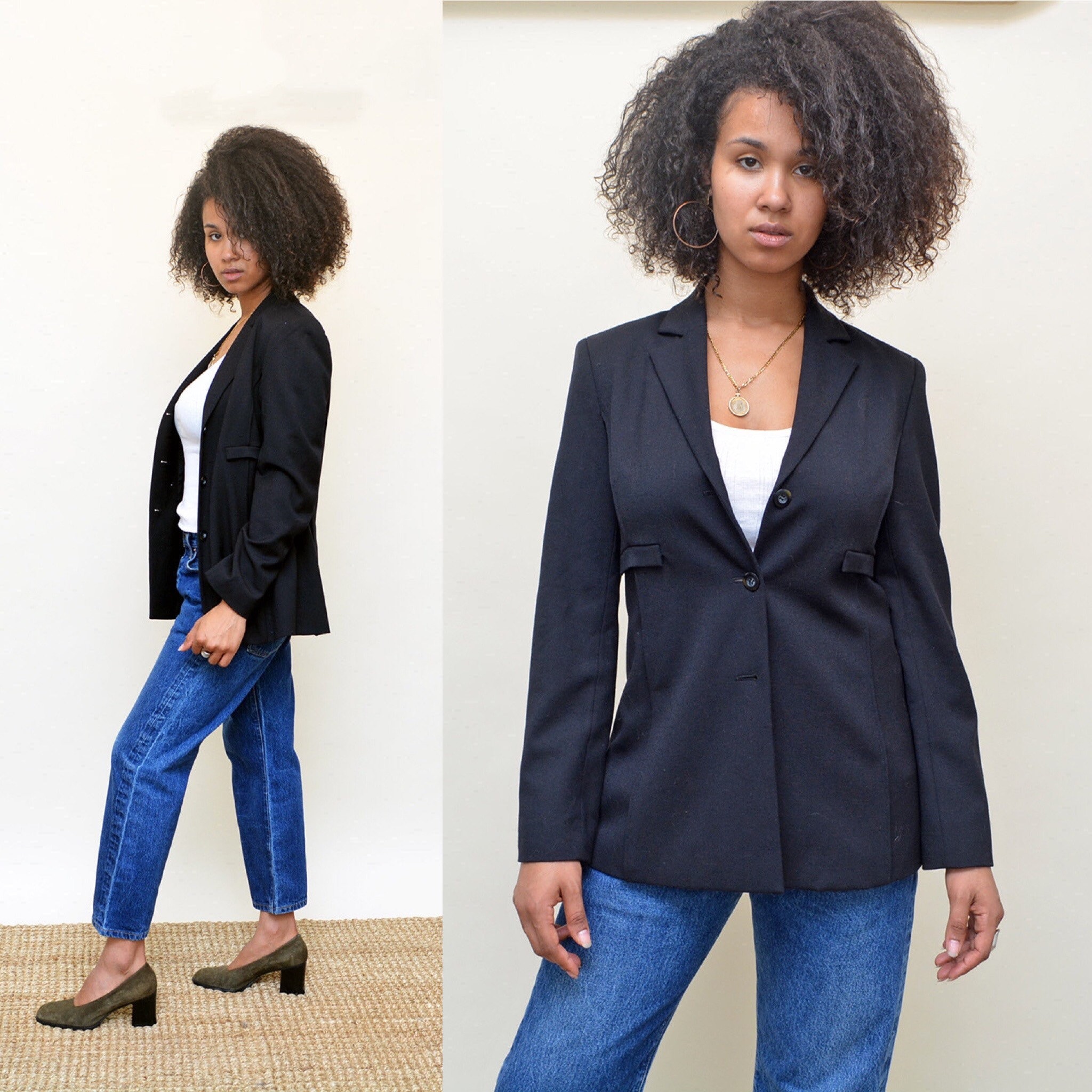 chic black blazer