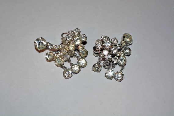 vintage Avant-Garde rhinestone statement earrings… - image 3