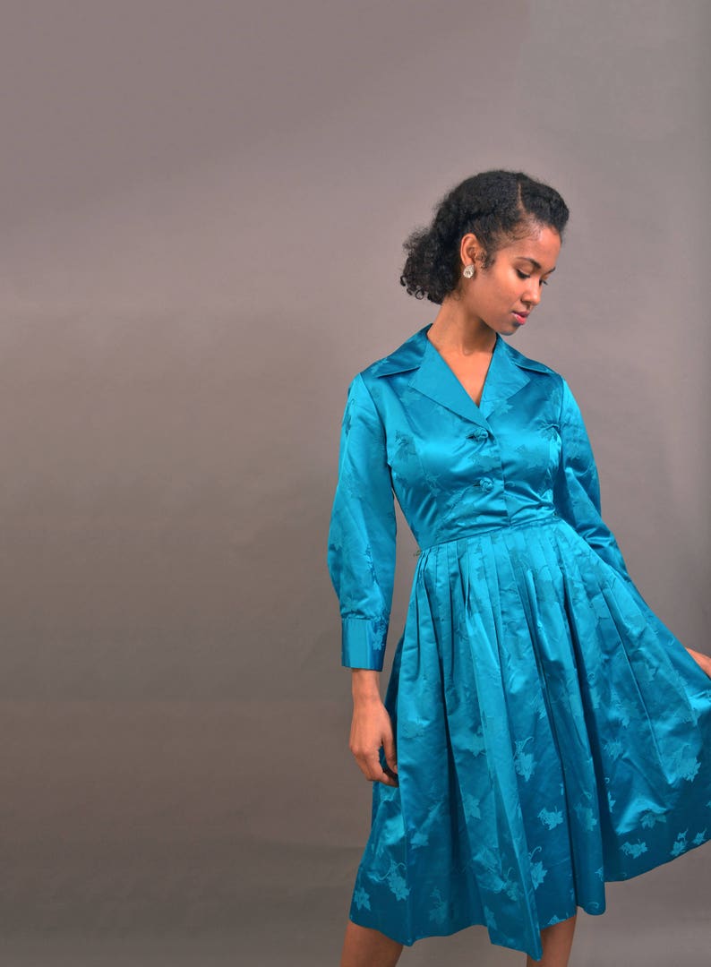 50s silk dress