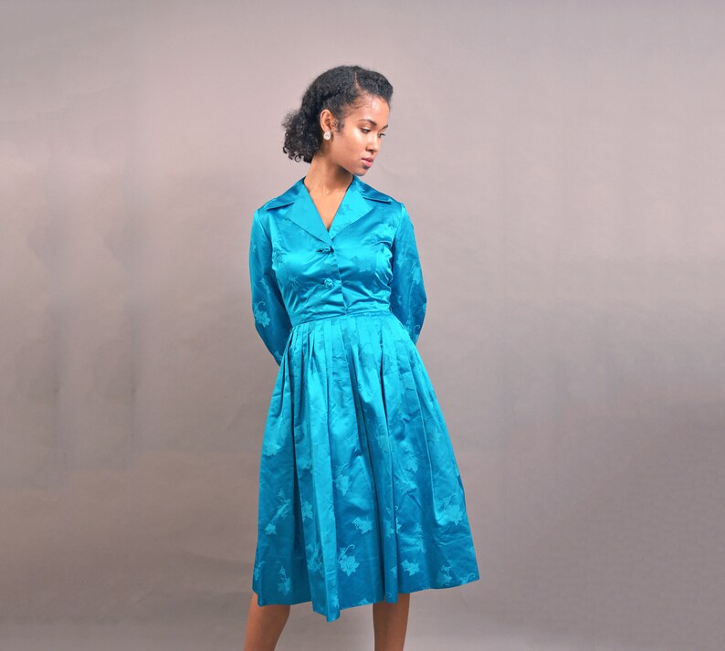 50s silk dress