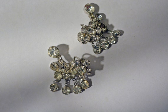 vintage Avant-Garde rhinestone statement earrings… - image 6