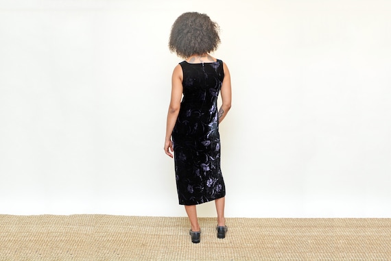 vintage 90s velvet dress 1990s tank party lbd coc… - image 10