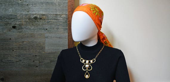 Vintage 1960s SPACEAGE Baroque Statement Necklace… - image 4