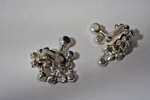 vintage Avant-Garde rhinestone statement earrings… - image 8
