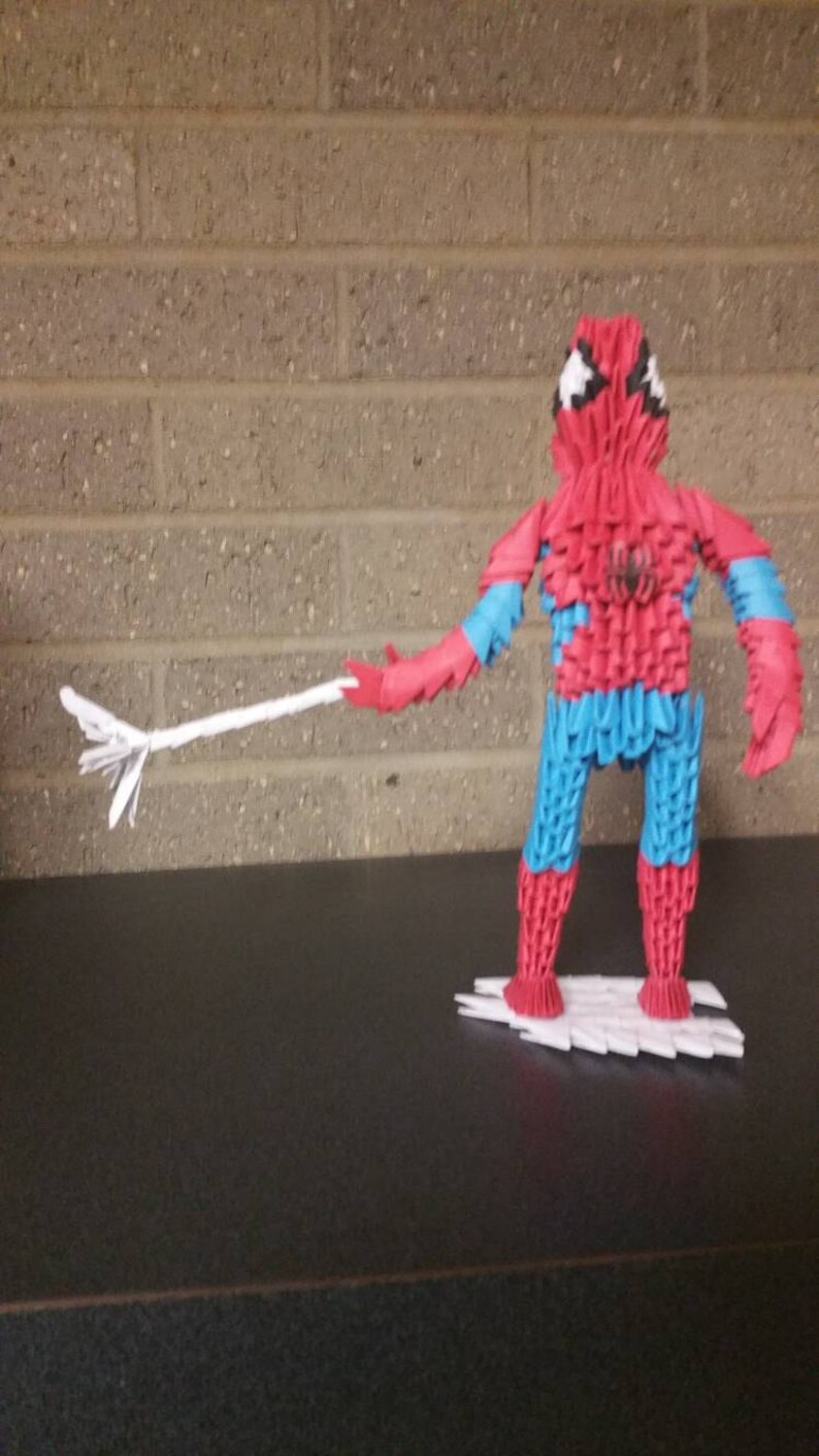 Spider Man Custom Figure Superhero With Webbing Custom 3d Origami