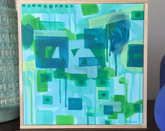 Transparent Series No. 2 | 12x12" | Original acrylic painting on canvas, framed