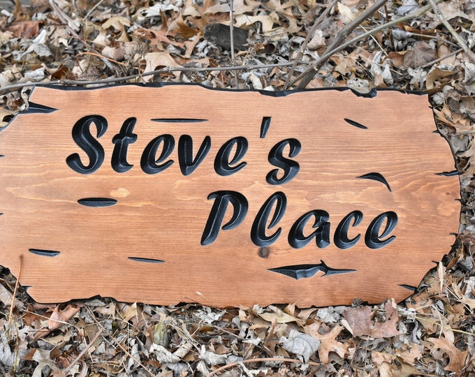 family name established date cabin sign welcome sign carved wood sign home decorwood sign sign gift