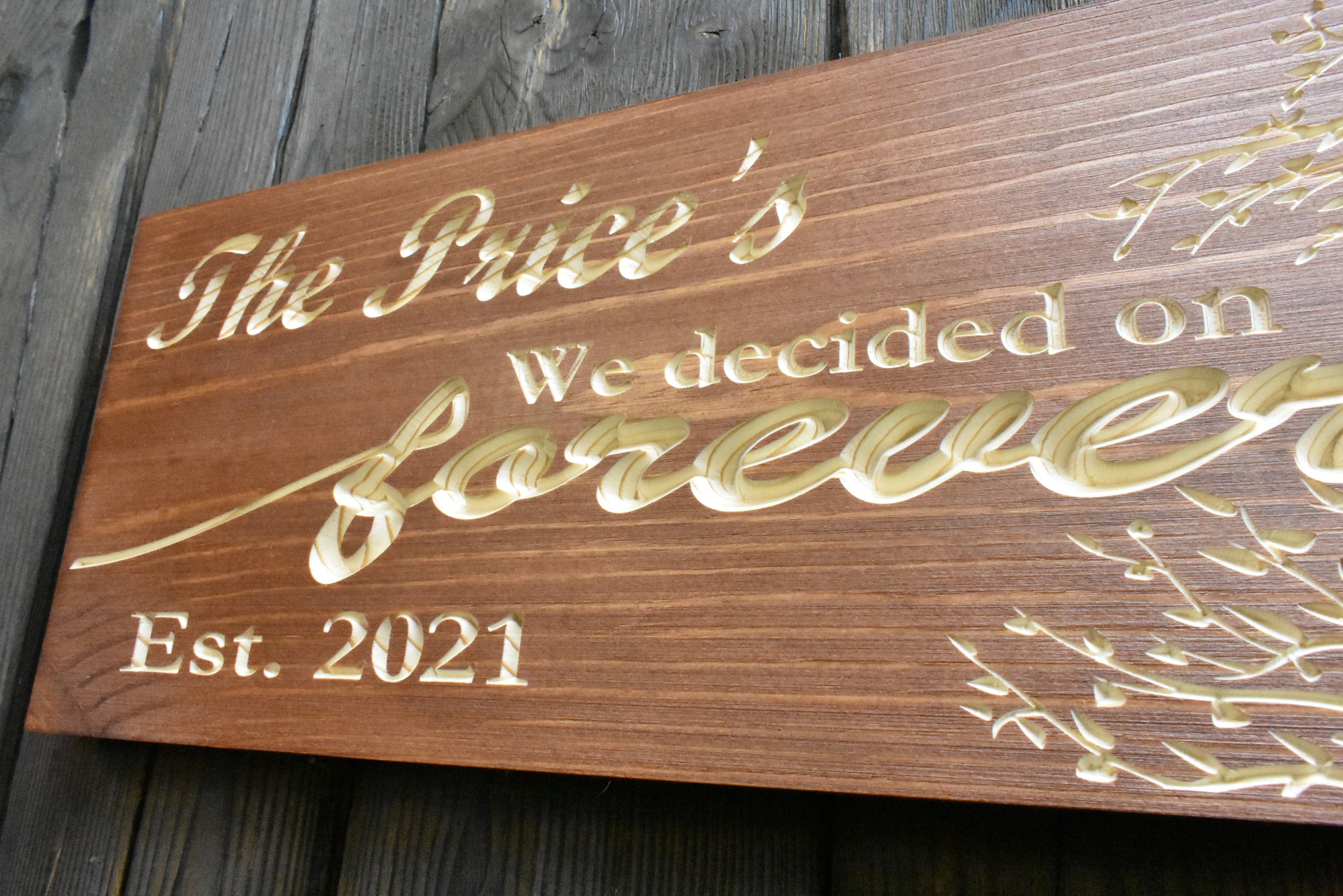 Personalized Wedding Sign - Carved Wooden Guestbook - Wedding