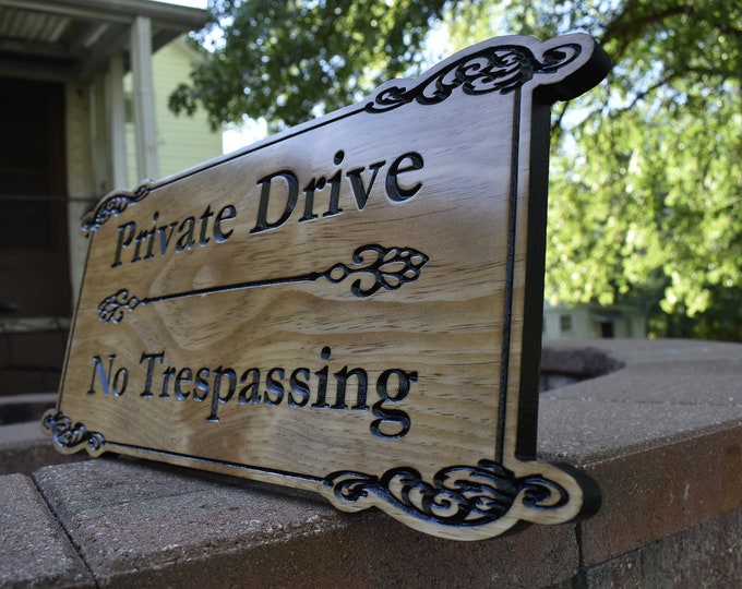 private drive, no trespassing sign ,no soliciting, wall art, lake house decor, camping sign, house number sign, personalized gift, wood