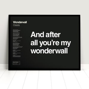 Personalised Song Lyric Minimalist Lanscape Print
