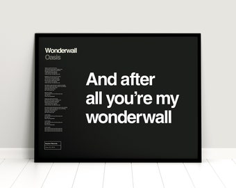 Personalised Song Lyric Minimalist Lanscape Print