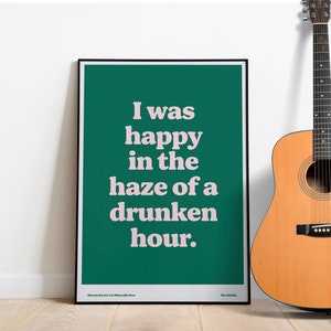 Canción favorita personalizada Lyric Impresión minimalista