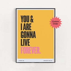 Personalised Favourite Song Quote Minimalist Print