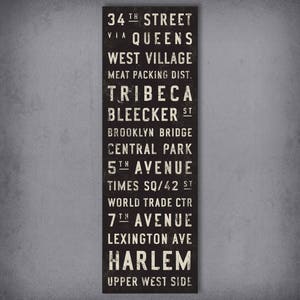 Custom bus scroll - subway sign - vintage tram roll - canvas - digital download
