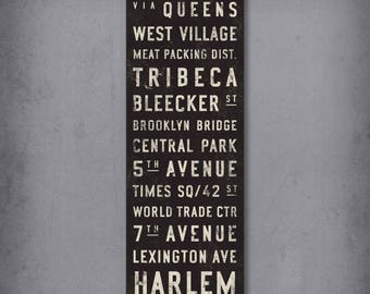 Custom bus scroll - subway sign - vintage tram roll - canvas - digital download