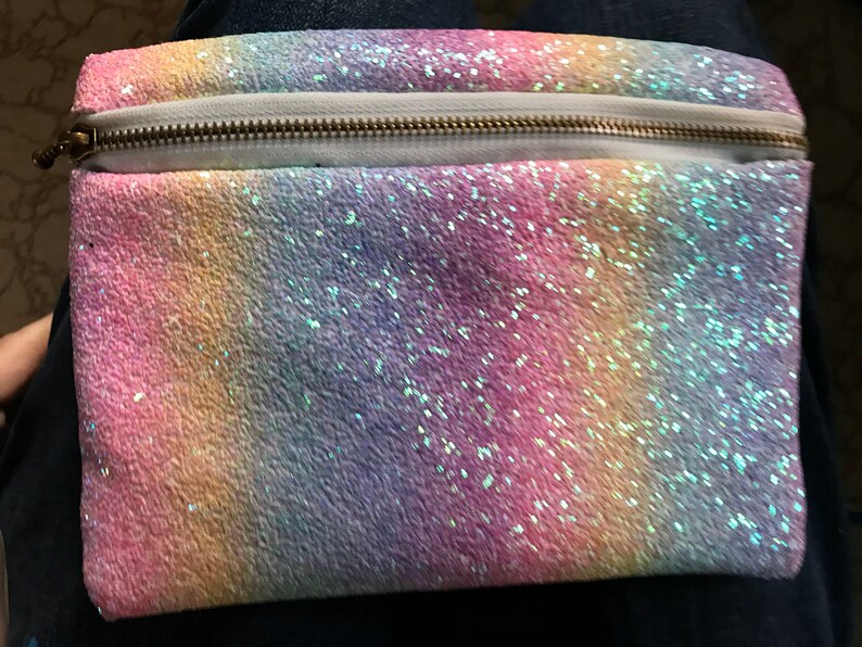 glitter zipper pouch