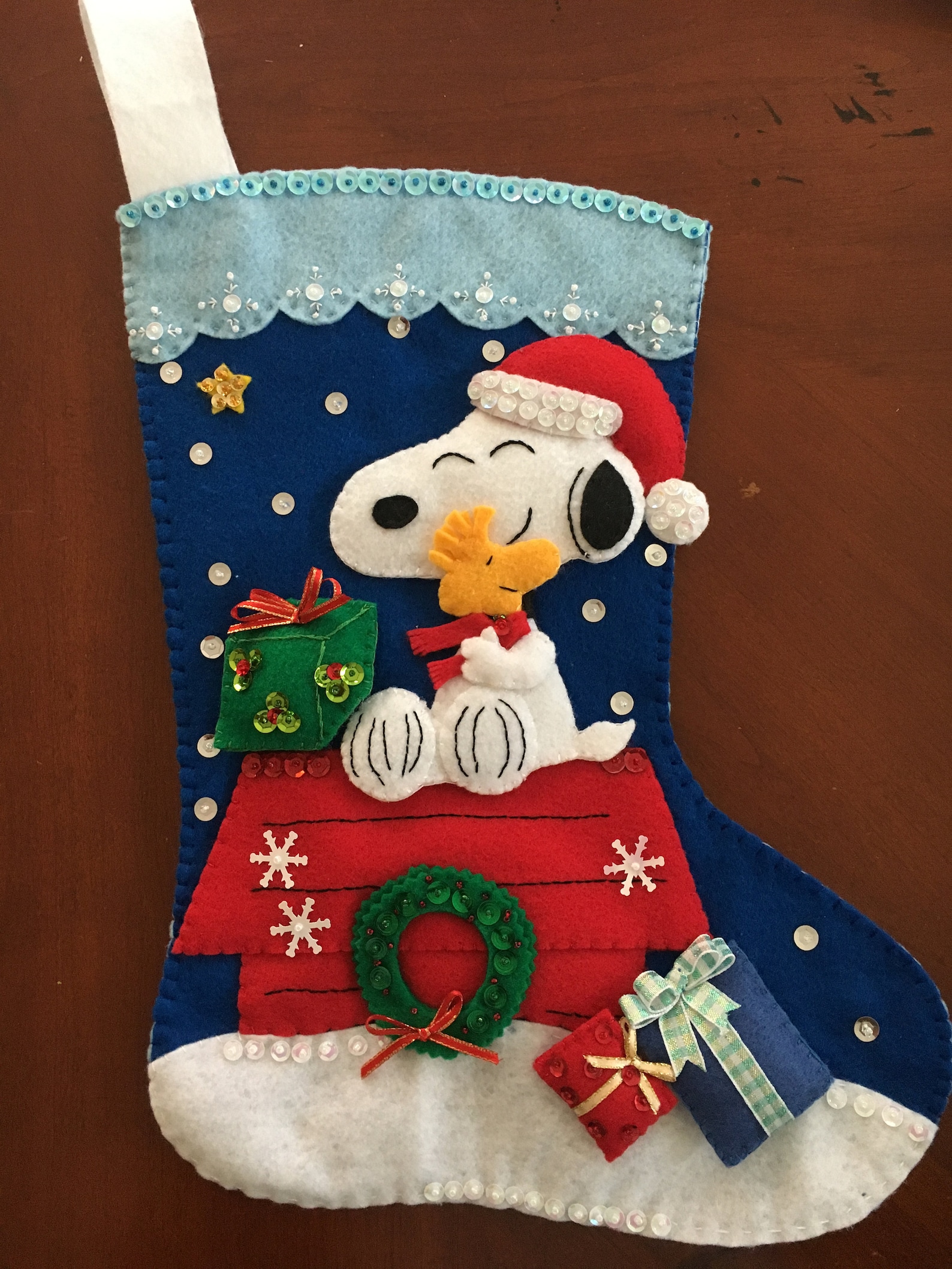 Personalized Snoopy Christmas Stocking Etsy