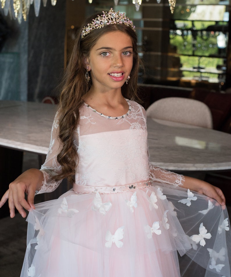 Butterfly Dress Pink Butterfly Dress Girl Dress Pink Dress Etsy