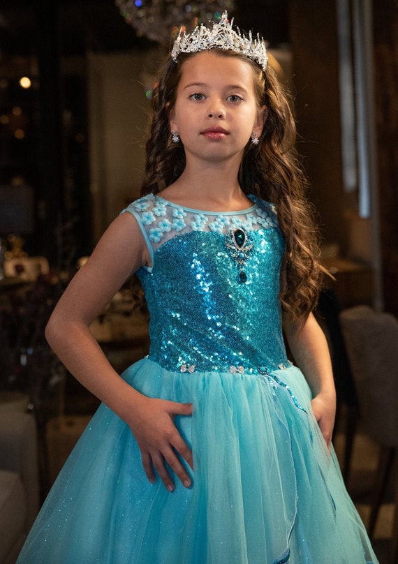 Robe Elsa, Robe gelée, Robe étincelante gelée, Robe princesse Elsa, Robe de  conte de fées, Congelée, Robe à paillettes, Robe danniversaire, Disney  Frozen -  France