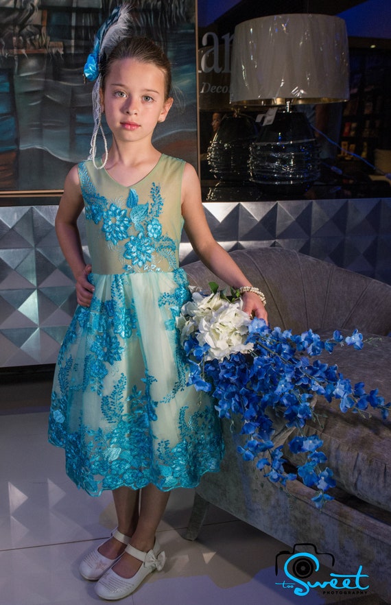 blue christening dress