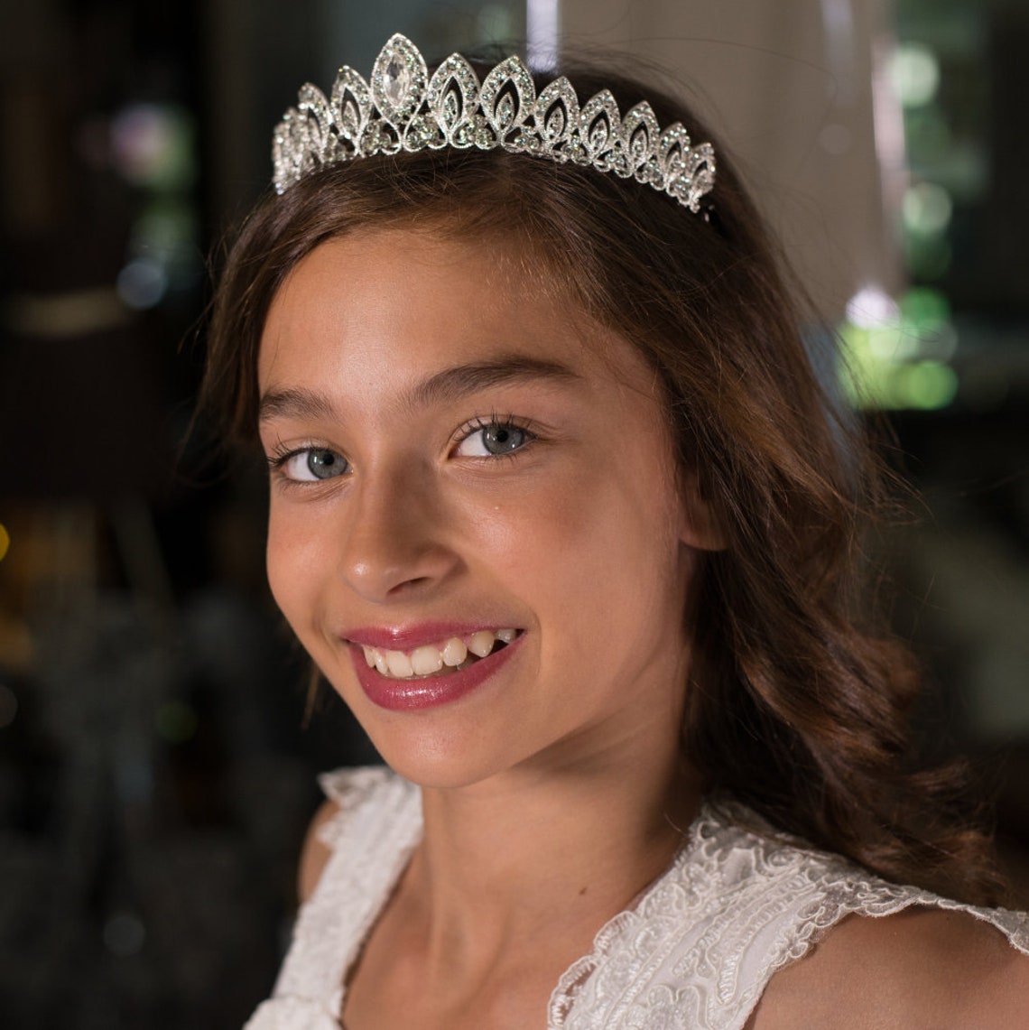 Full Ringstone Tiara Pagent Tiara Prom Tiara Wedding Tiara Etsy