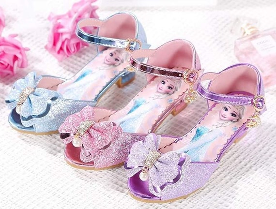 purple frozen shoes