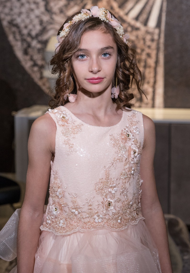 Peach Dress Luxurious Dress Party Dress Prom Dress Pageant Etsy