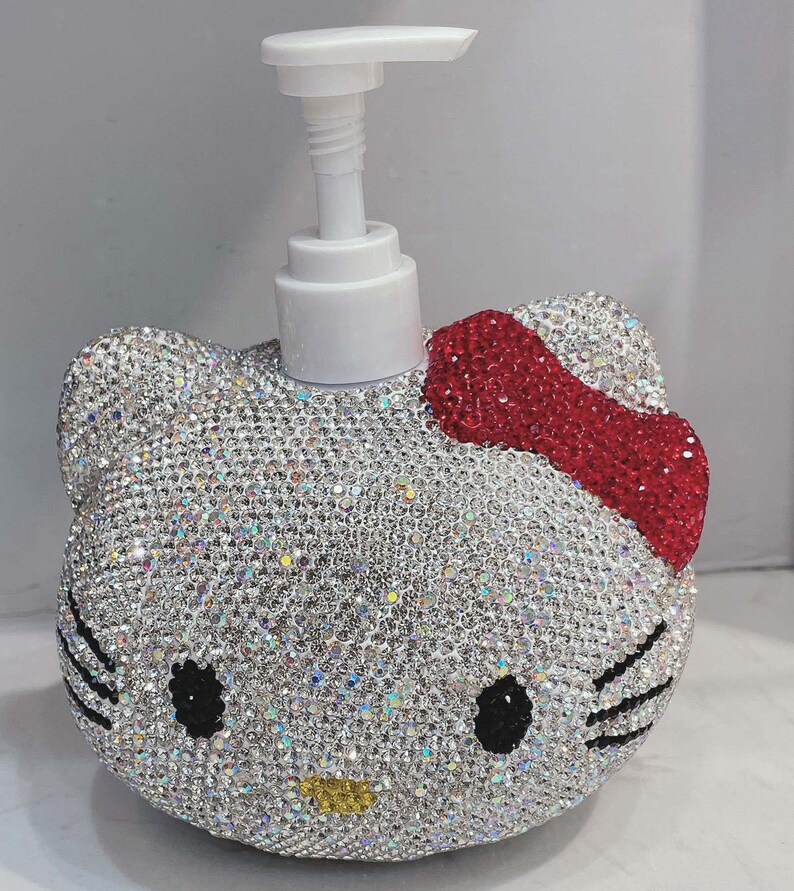 Hello Kitty Soap Dispenser Rhinestone Hello Kitty Dispenser Etsy