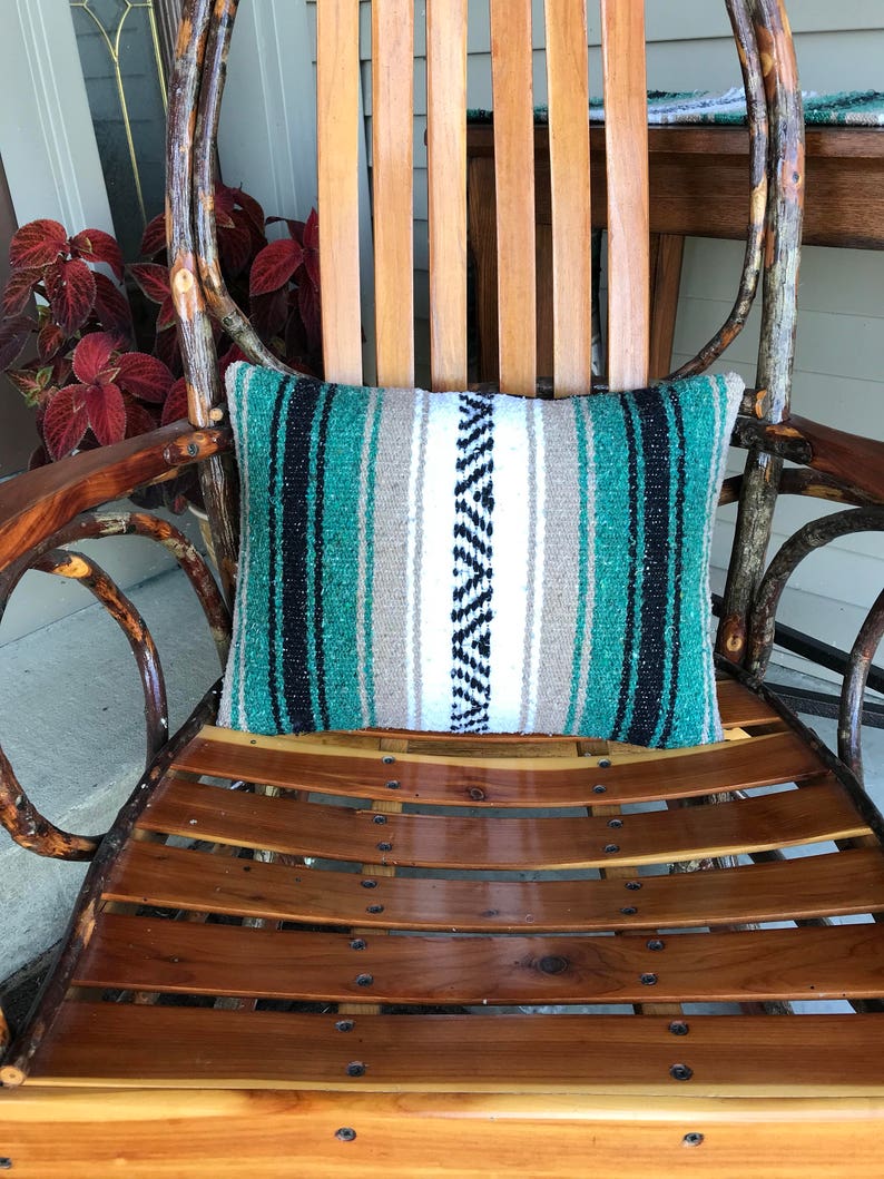 Pillow Cover Made From Mexican Blanket