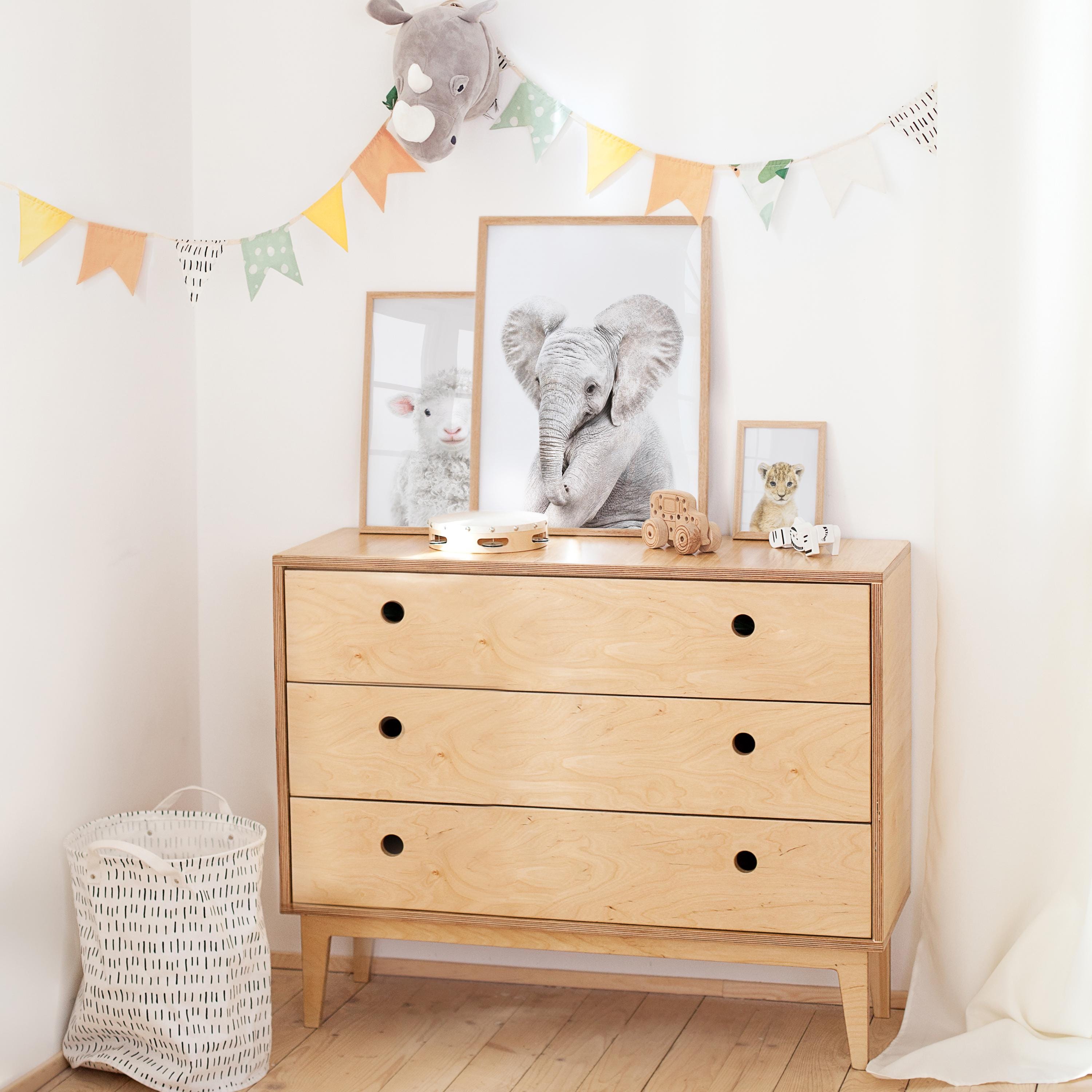 Elephant Printable Wall Art - Animal Picture for Baby and Kids Room ...