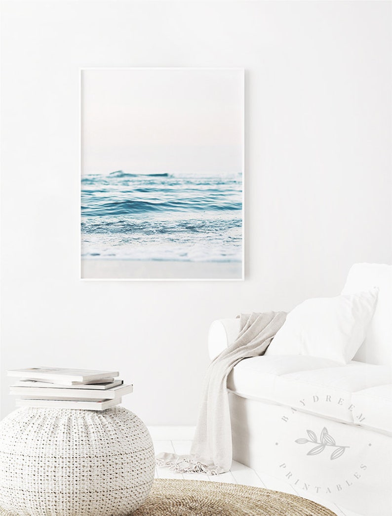 Coastal Printable Blue Ocean Print Coastal Digital Prints Etsy