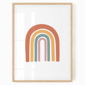 Rainbow Print for Nursery - Rainbow Printable - Kids Rainbow Poster - Nursery Rainbow Decor - Boho Nursery Wall Art
