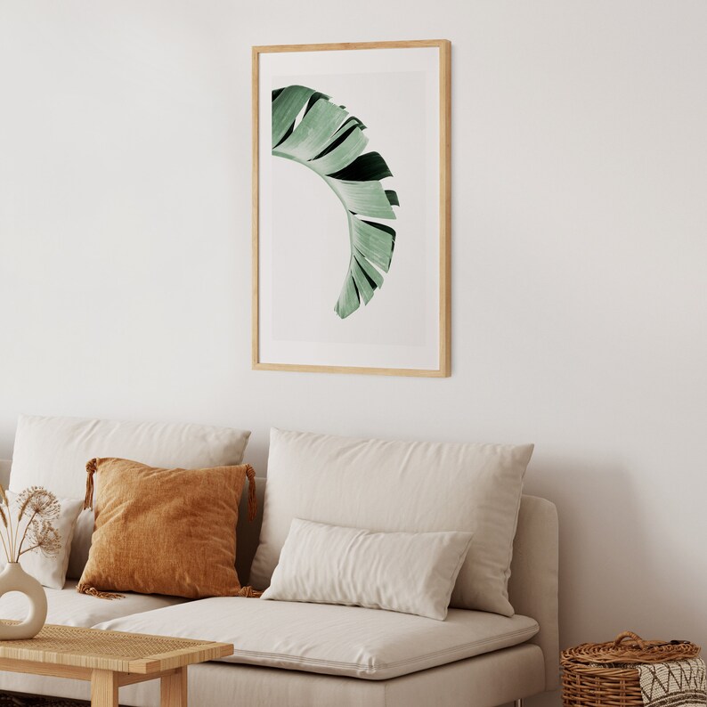 Banana Leaf Printable Tropical Print Banana Leaf Wall Art Tropical Leaf Print Download Modern Tropical Print Tropical Leaf Art image 5