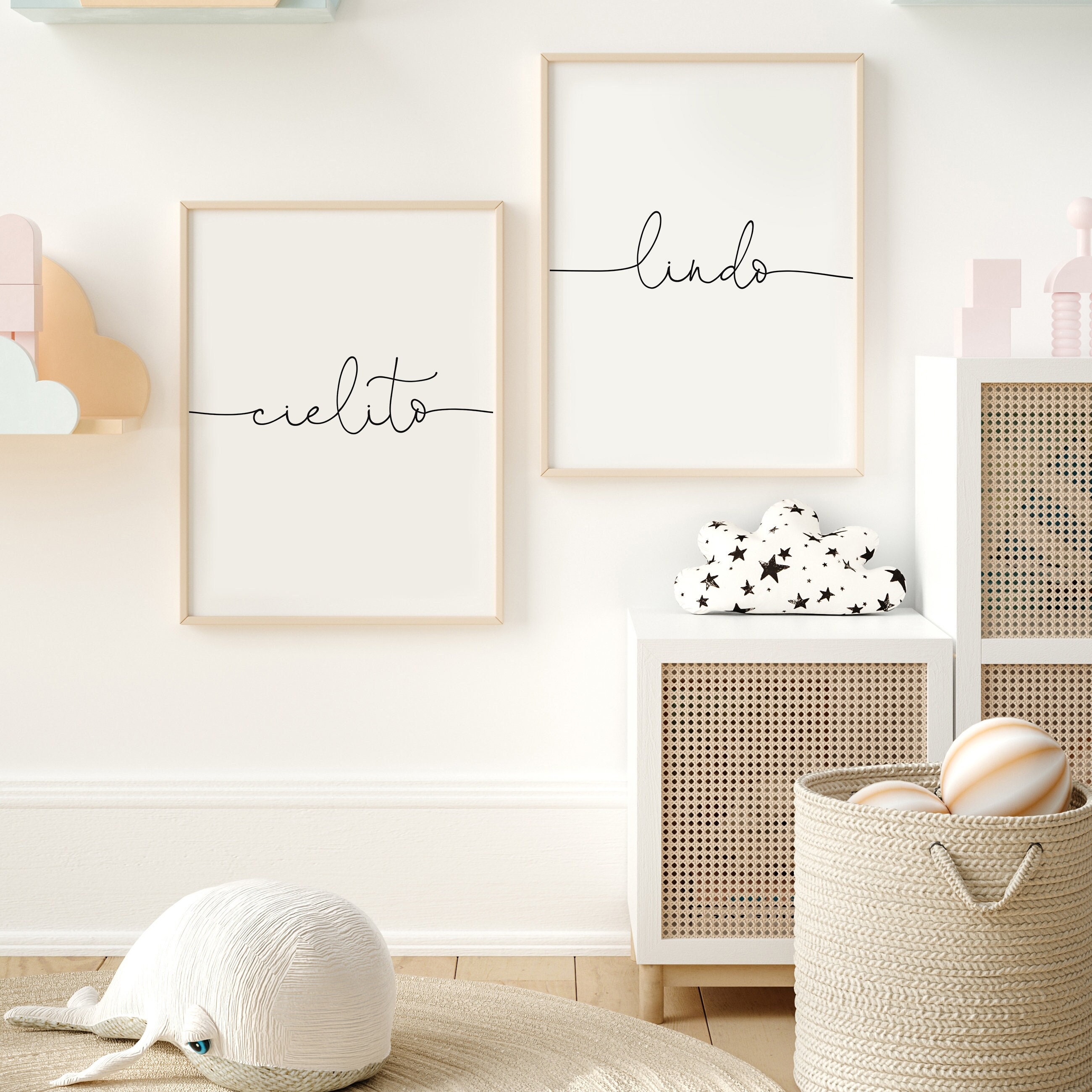 Cielito Lindo imprimible conjunto de 2 cotizacion imprimible de la guarderia descarga digital del arte de la pared de la habitacion de los ninos Etsy Mexico
