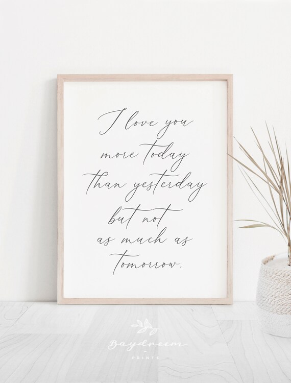 Je Taime Plus Aujourdhui Quhier Mais Pas Autant Que Demain Etsy France