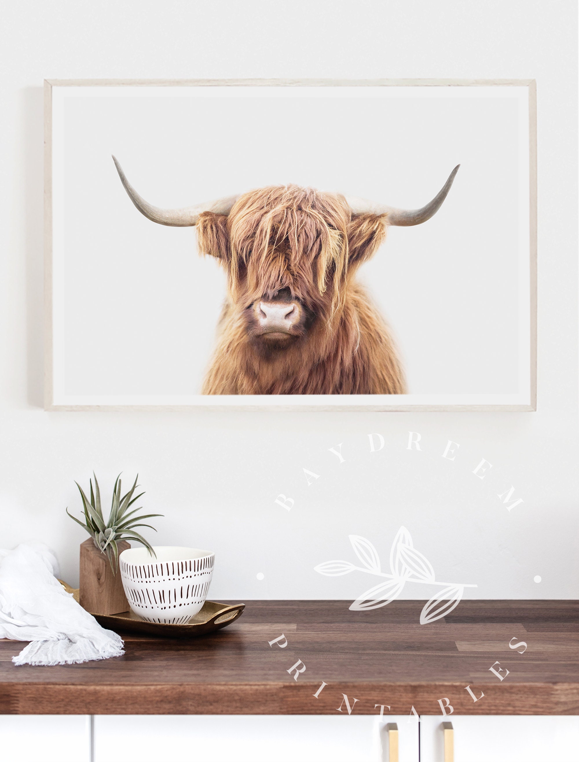 Highland Cow Wall Art Scotland Highland Cow Print Download Etsy