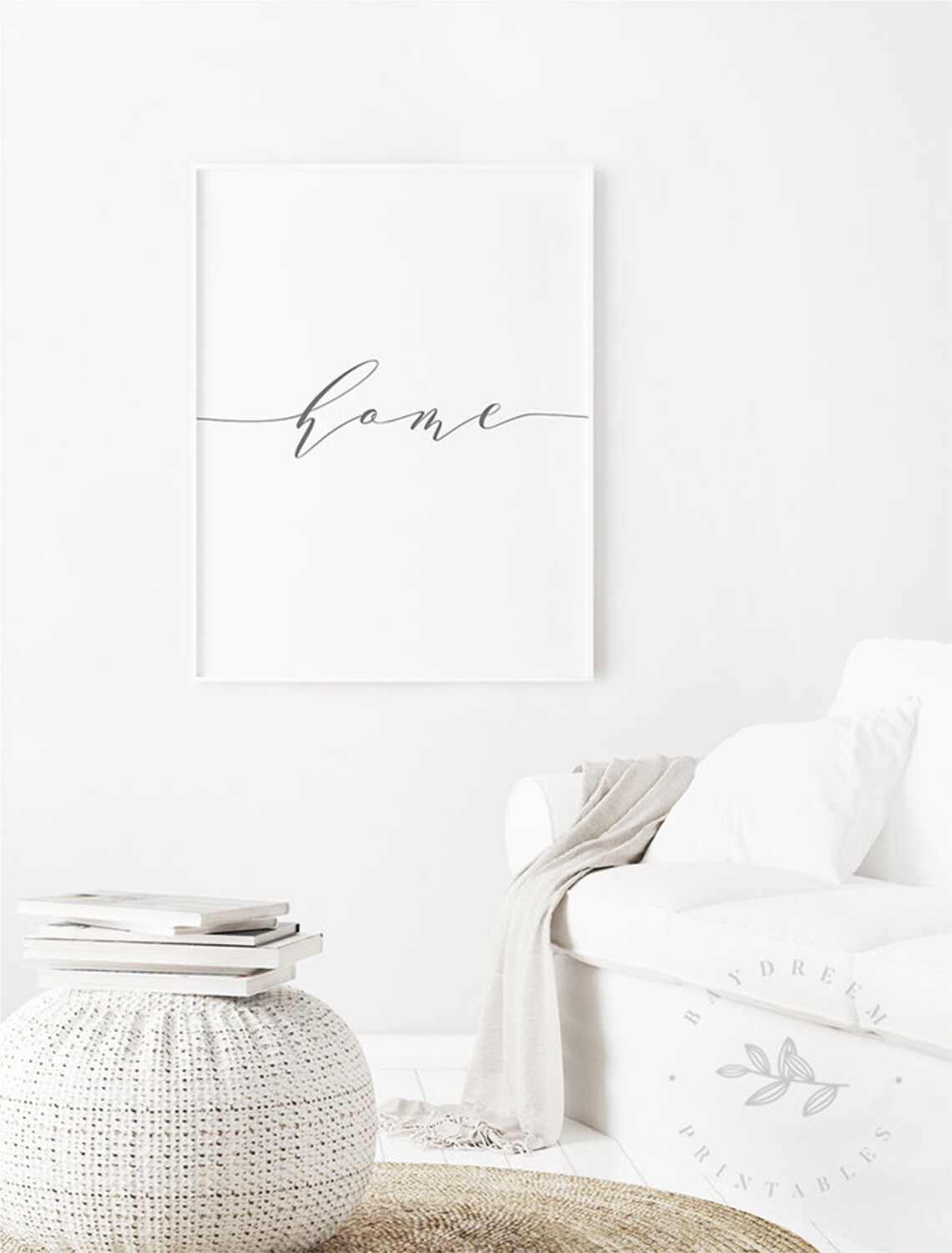 Home Word Printable Living Room Wall Art Home Word Print Etsy