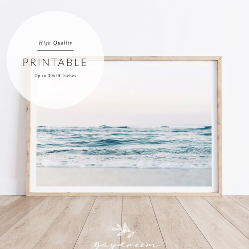 Beach Printable Wall Art Ocean Print Coastal Printable Etsy