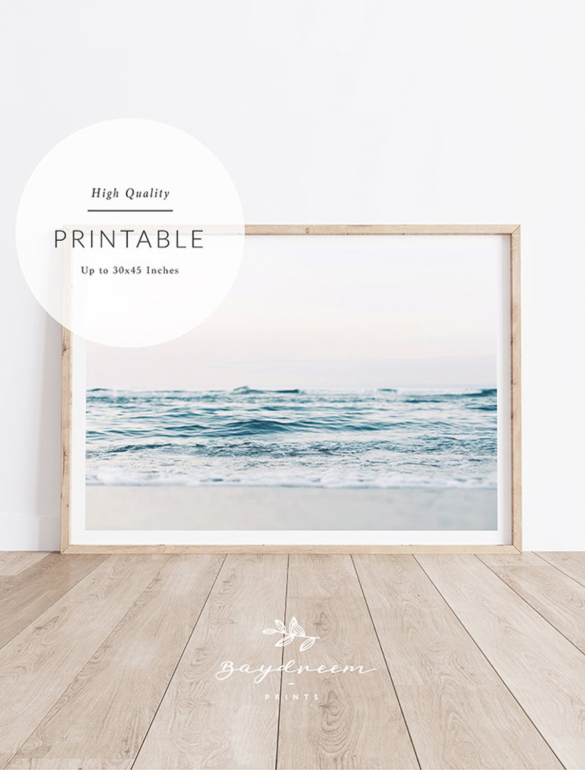 Beach Printable Wall Art Ocean Print Coastal Printable | Etsy